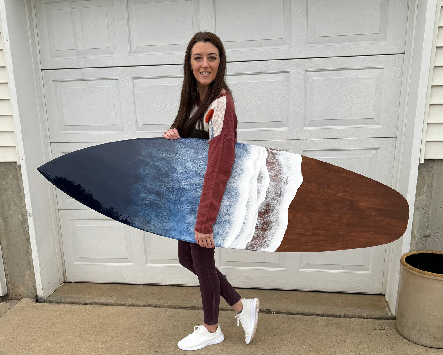 Surfboard Wall Art Handmade Custom Personalized Epoxy Resin Beach Decor for Coastal Homes, Personalized Gift Idea, Available in Any Size