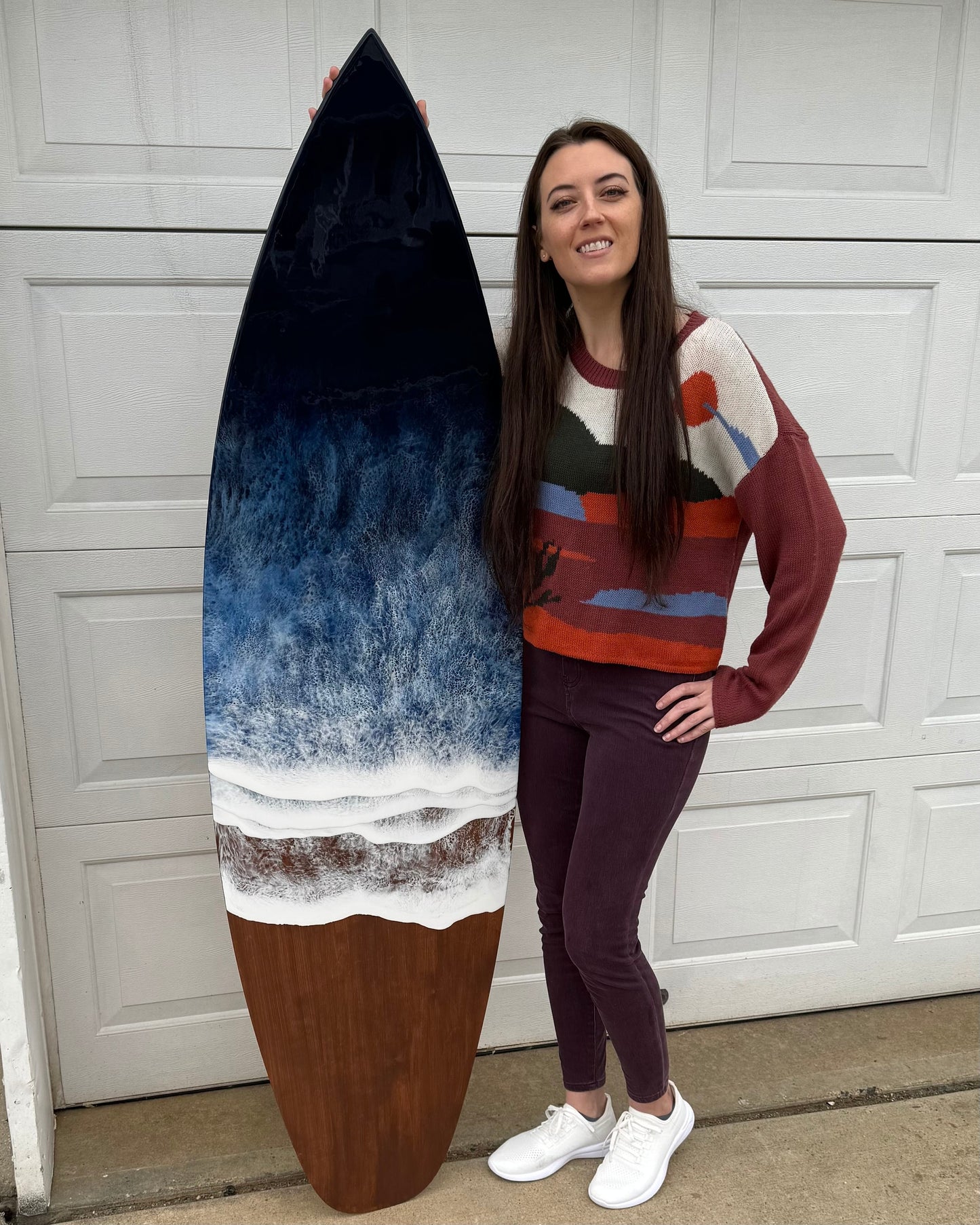 Surfboard Wall Art Handmade Custom Personalized Epoxy Resin Beach Decor for Coastal Homes, Personalized Gift Idea, Available in Any Size