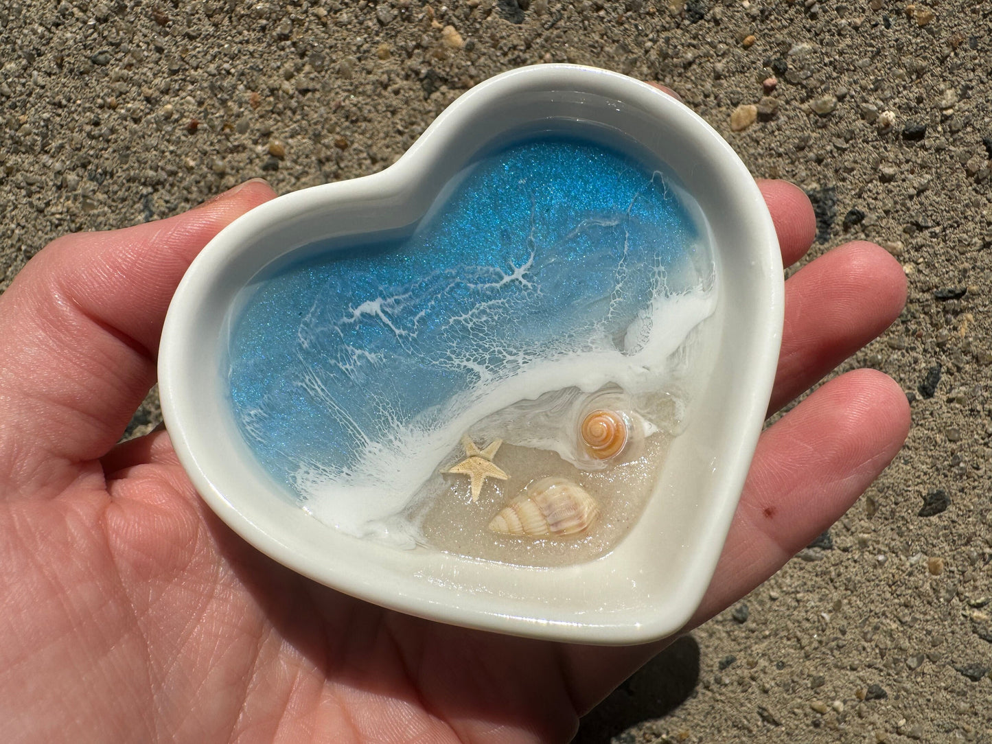 Handmade Dark Blue Ceramic Ring Dish with Ocean Inspired Deep Blue Glaze Perfect Jewelry Holder for Rings Earrings and Trinkets
