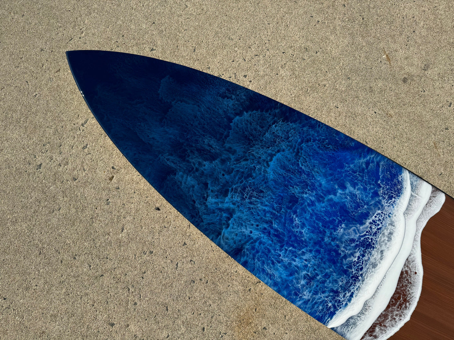 Surfboard Art with Resin Wave Unique Handmade 3/4" Thick Perfect Coastal Decor for Beach Lovers and Surfing Enthusiasts