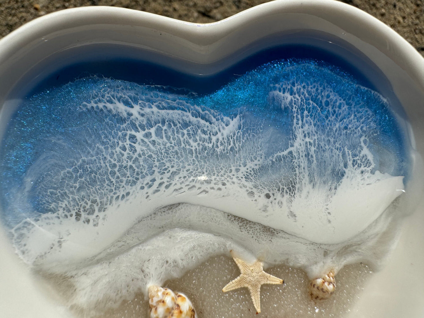 Handmade Dark Blue Ceramic Ring Dish with Ocean Inspired Deep Blue Glaze Perfect Jewelry Holder for Rings Earrings and Trinkets