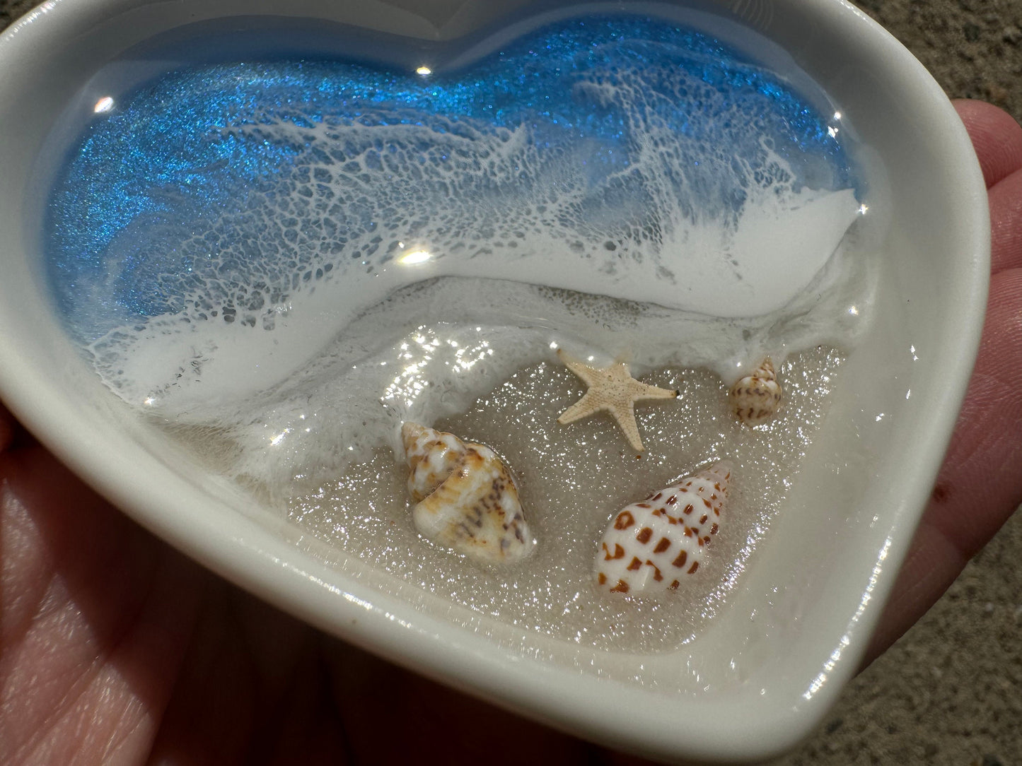 Handmade Dark Blue Ceramic Ring Dish with Ocean Inspired Deep Blue Glaze Perfect Jewelry Holder for Rings Earrings and Trinkets
