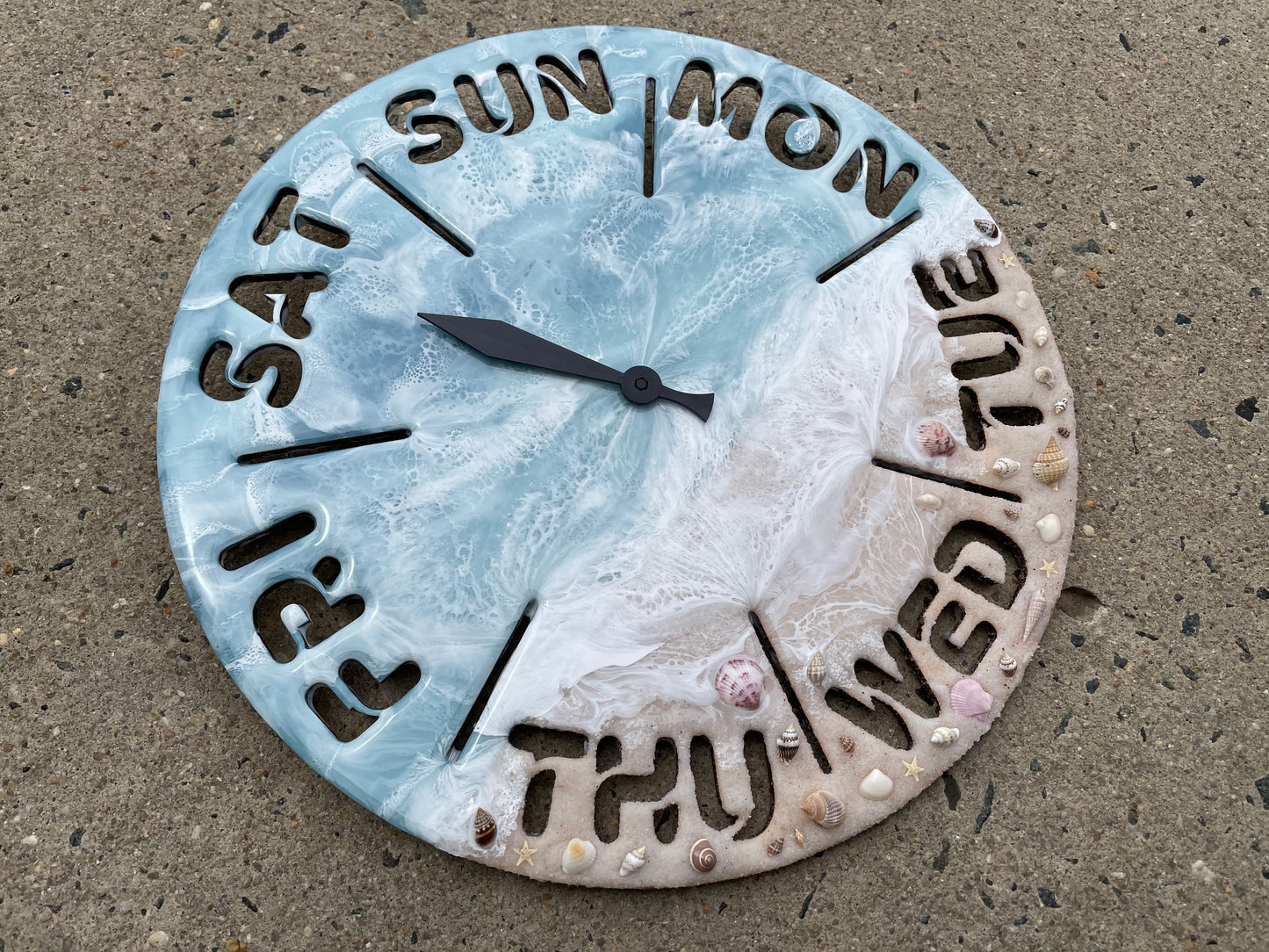 Day of the Week Clock Unique Weekly Wall Clock, Thoughtful Gift for Retirees, Boss, or Office Decor, Perfect for Home, Classroom, or Beach House