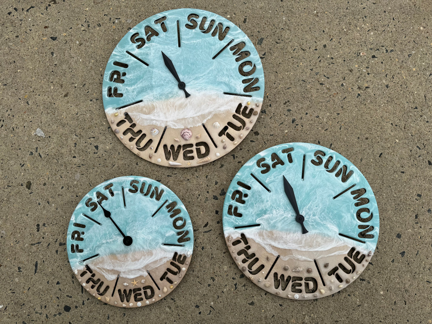 Day of the Week Clock Unique Weekly Wall Clock, Thoughtful Gift for Retirees, Boss, or Office Decor, Perfect for Home, Classroom, or Beach House