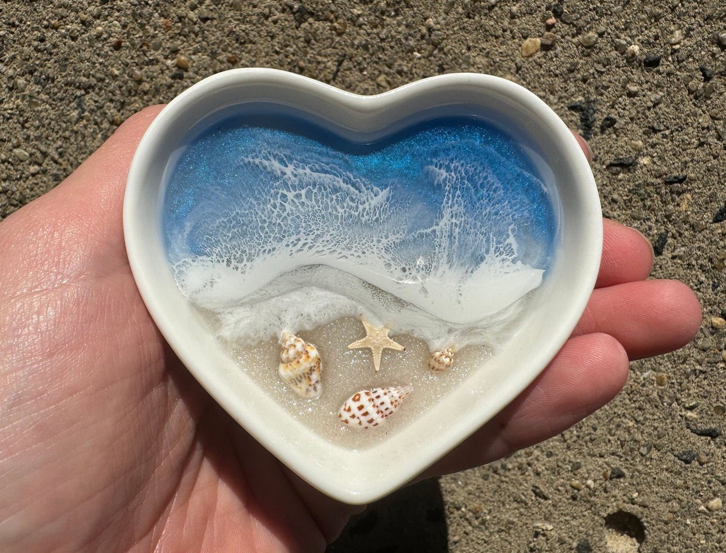 Handmade Dark Blue Ceramic Ring Dish with Ocean Inspired Deep Blue Glaze Perfect Jewelry Holder for Rings Earrings and Trinkets